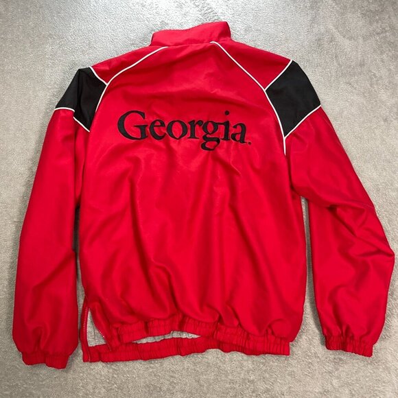Vintage 58 Sports University of Georgia Bulldogs Windbreaker Medium‎ Red 1/4 Zip - Picture 12 of 14